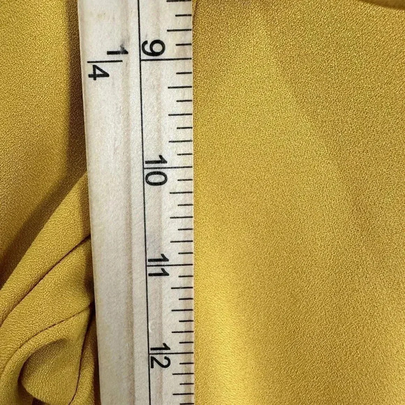 Gypsies & moondust wide leg pants womens large yellow high rise belted boho glam - Picture 3 of 9